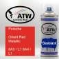 Preview: Porsche, Orient Red Metallic, 8A3 / L1 8A4 / L1: 400ml Sprühdose, von ATW Autoteile West.